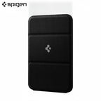 Spigen MagSafe Card Holder in black for carrying cards, designed for compatibility with iPhone.
