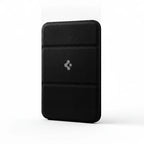  Spigen MagSafe Card Holder in black for carrying cards, designed for compatibility with iPhone.