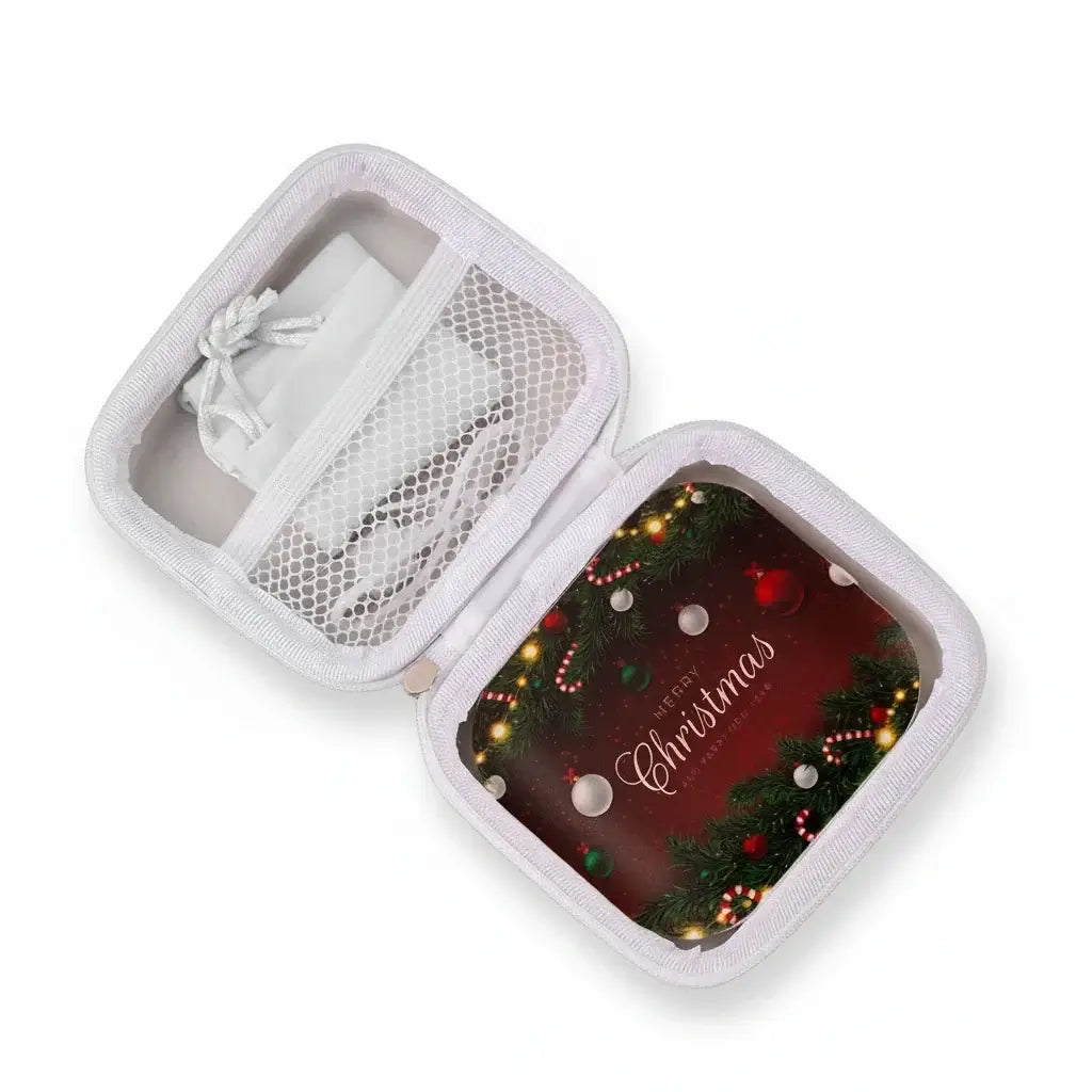  Portable LED Makeup Mirror with magnification, compact and travel-friendly design in pink.