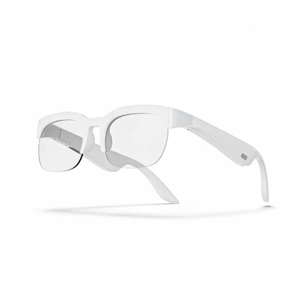  AI Smart Glasses displaying translation and audio features for seamless communication and entertainment.