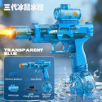 Simulated Recoil Electric Water Gun in action, great for summer fun and perfect for children.