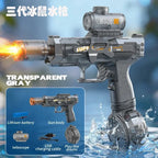  Simulated Recoil Electric Water Gun in action, great for summer fun and perfect for children.
