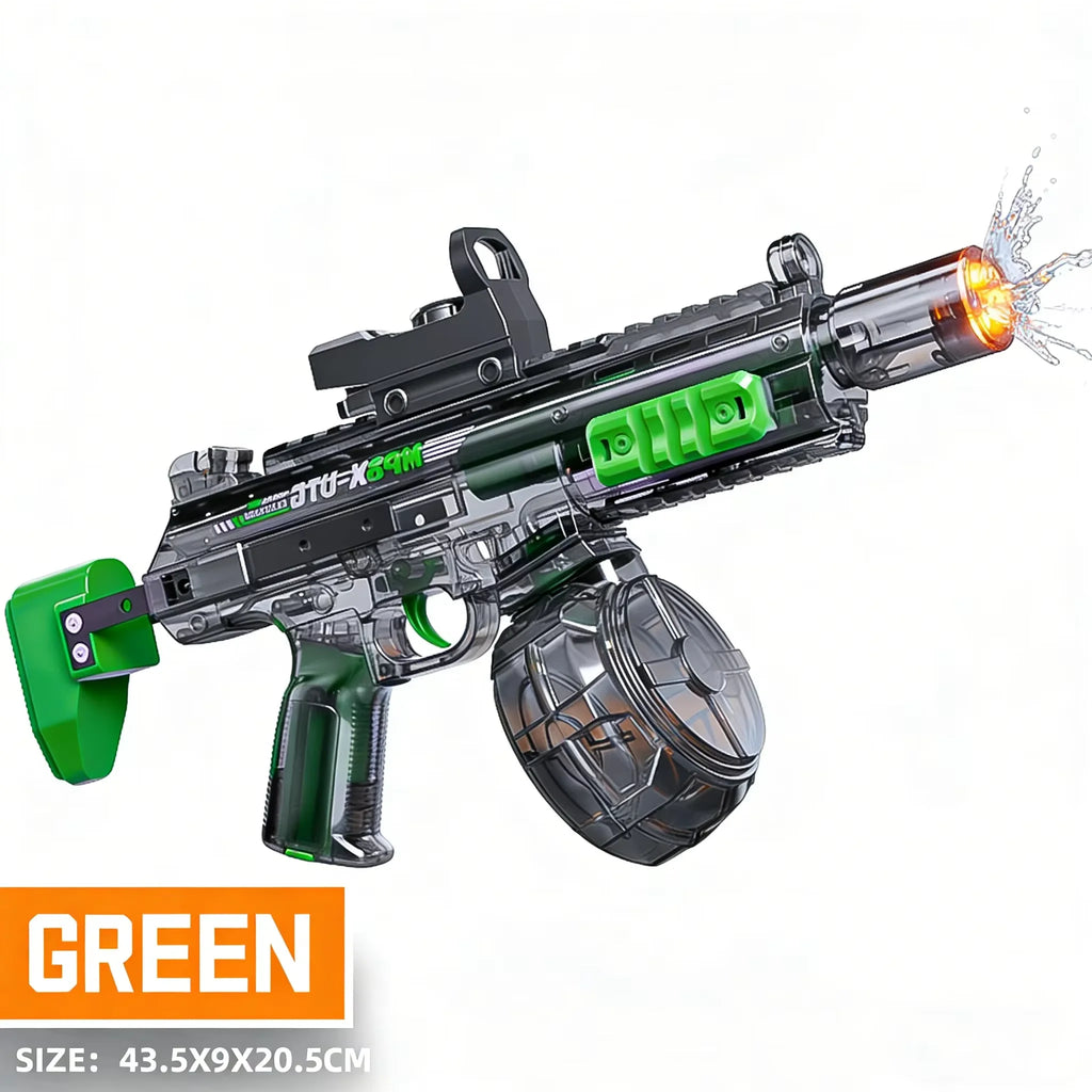  Simulated Recoil Electric Water Gun in action, great for summer fun and perfect for children.