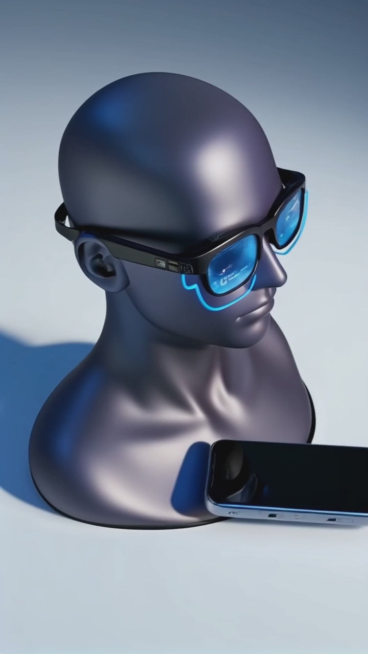 Generated video for AI Smart Glasses with Translation and Bluetooth Audio